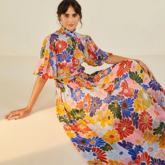 FARM RIO SUNNY DAISIES SAND DRESS - Picture 3 of 8